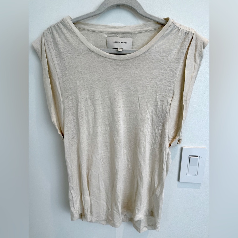 Brochu Walker Linen Blend T-Shirt – Size S